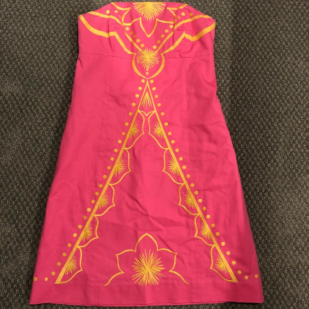 SOLD Lily Pulitzer Strapless Summer Dress